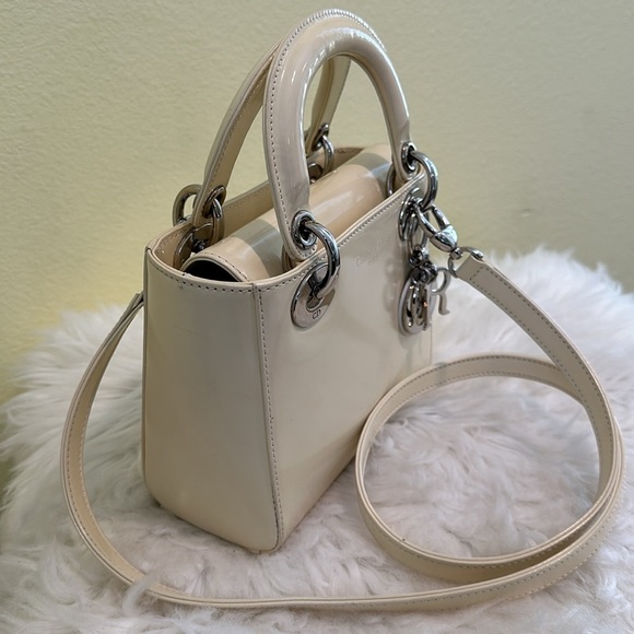 💯Authentic Lady Dior Micro Cream Bag with Silver Hardware🍀 - Picture 5 of 17